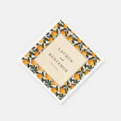 Serviette En Papier Fruit Citron Orange Joyeux (Coin)