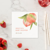 Serviette En Papier Fruit de Baby shower de petite fille de pêche (En situation)