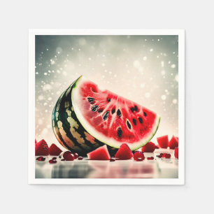 Serviette En Papier Fruit de pastèque tropicale