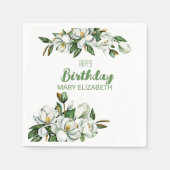 Serviette En Papier Fruit Floral Magnolia Vert Jart (Devant)