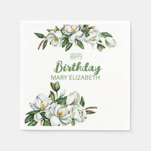 Serviette En Papier Fruit Floral Magnolia Vert Jart