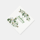 Serviette En Papier Fruit Floral Magnolia Vert Jart (Coin)