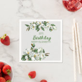 Serviette En Papier Fruit Floral Magnolia Vert Jart (En situation)