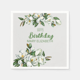Serviette En Papier Fruit Floral Magnolia Vert Jart