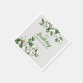 Serviette En Papier Fruit Floral Magnolia Vert Jart (Coin)