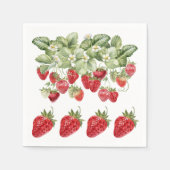 Serviette En Papier Fruit fraise Feuille Découpage (Devant)