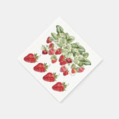Serviette En Papier Fruit fraise Feuille Découpage (Coin)