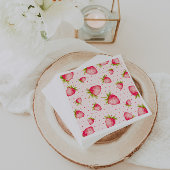 Serviette En Papier Fruit fraise Pink Green Party