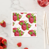 Serviette En Papier Fruit framboise (En situation)