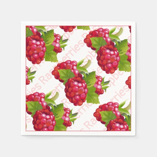 Serviette En Papier Fruit framboise (Devant)