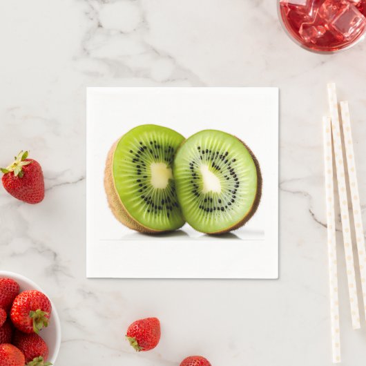 Serviette En Papier Fruit kiwi vert (En situation)