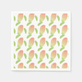 Serviette En Papier Fruit Mango tropical Green Orange Party (Devant)