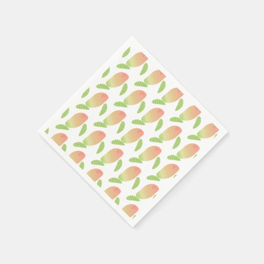 Serviette En Papier Fruit Mango tropical Green Orange Party (Coin)