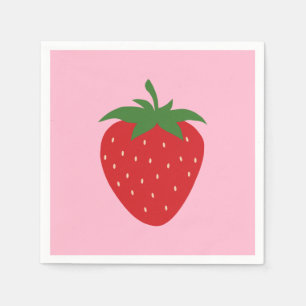 Serviette En Papier Fruit Market Fraise rose Nourriture Art Décor Mode