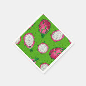 Serviette En Papier Fruit rouge dragon vert (Coin)