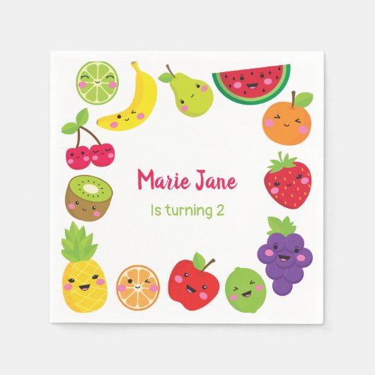 Serviette En Papier fruit sucré (Devant)