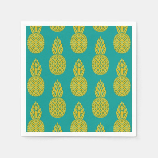 Serviette En Papier Fruit tropical ananas (Devant)