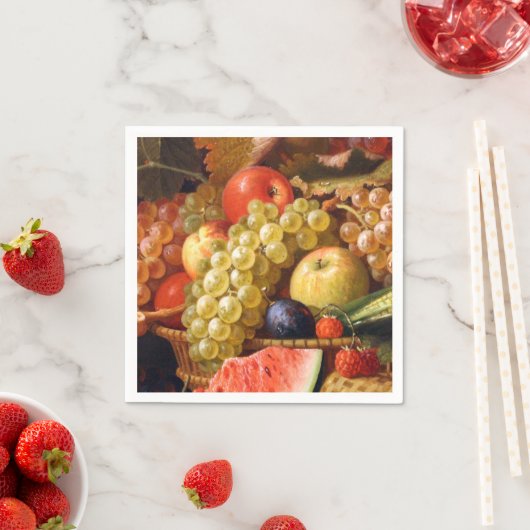 Serviette En Papier Fruits (En situation)