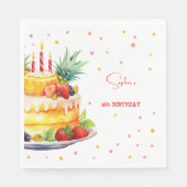 Serviette En Papier Fruits Anniversaire gâteau anniversaire (Devant)
