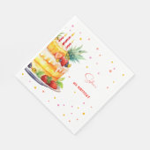 Serviette En Papier Fruits Anniversaire gâteau anniversaire (Coin)