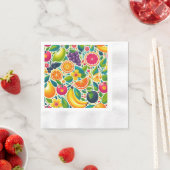 Serviette En Papier Fruits colorés (En situation)