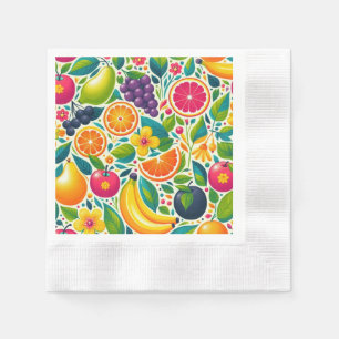 Serviette En Papier Fruits colorés