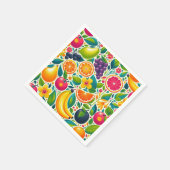 Serviette En Papier Fruits colorés (Coin)