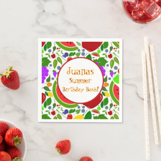 Serviette En Papier Fruits Colorés d'Été