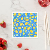 Serviette En Papier Fruits d'agrumes jaune cool Aquarelle Citron Motif (En situation)