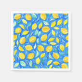 Serviette En Papier Fruits d'agrumes jaune cool Aquarelle Citron Motif (Devant)