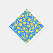 Serviette En Papier Fruits d'agrumes jaune cool Aquarelle Citron Motif (Coin)