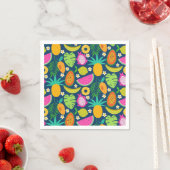 Serviette En Papier Fruits de la tropicale Ananas Banane Pastèque (En situation)