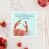 Serviette En Papier Fruits de mer Crabe bouille fête d'anniversaire (En situation)