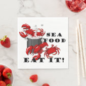 Serviette En Papier Fruits de mer Manger It Party Papier (En situation)