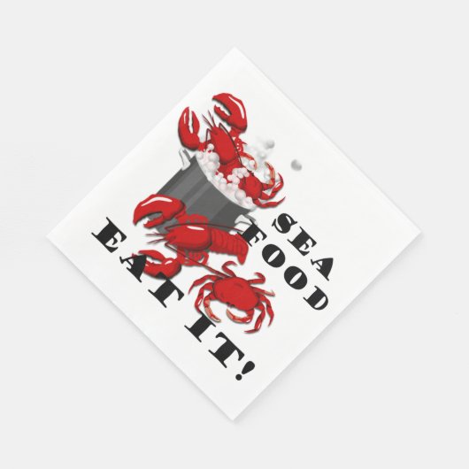 Serviette En Papier Fruits de mer Manger It Party Papier (Coin)