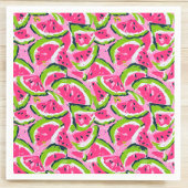 Serviette En Papier Fruits de pastèque rose Motif Preppy