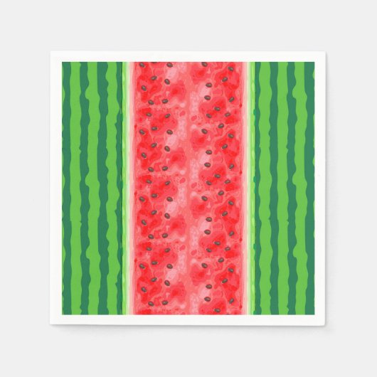 Serviette En Papier Fruits d'été frais de pastèque (Devant)