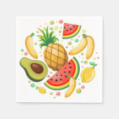 Serviette En Papier Fruits d'été frais Motif (Devant)
