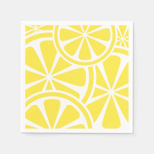 Serviette En Papier Fruits d'été Jaune Fruit Party Napkin (Devant)