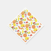 Serviette En Papier Fruits du marché des agriculteurs Risographe grung (Coin)