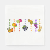 Serviette En Papier Fruits et bleuets (Devant)