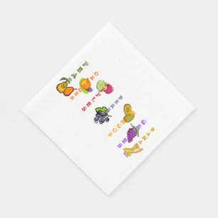 Serviette En Papier Fruits et bleuets