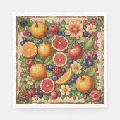 Serviette En Papier Fruits et fleur (Devant)