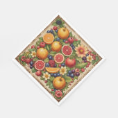 Serviette En Papier Fruits et fleurs (Coin)