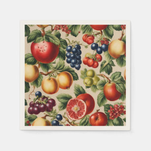 Serviette En Papier Fruits et Fleurs du Luxe Jardin Italien