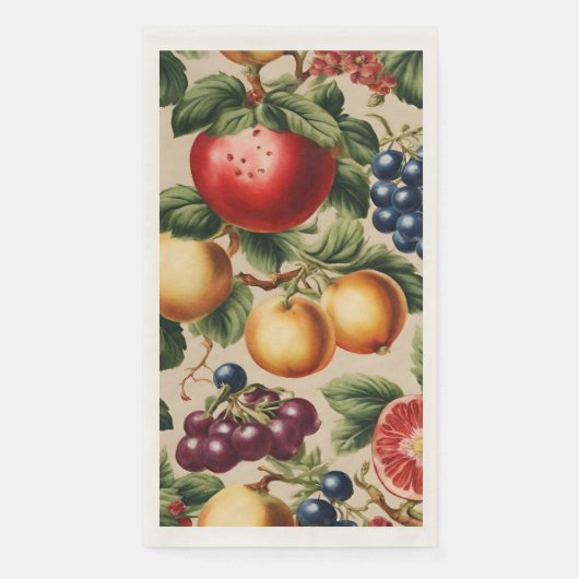 Serviette En Papier Fruits et Fleurs du Luxe Jardin Italien (Devant)
