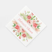 Serviette En Papier Fruits et Fleurs Fête à l'aquarelle (Coin)