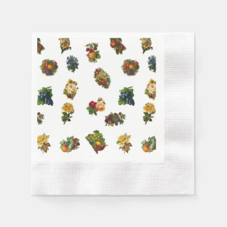 Serviette En Papier Fruits et fleurs vintages