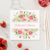 Serviette En Papier Fruits et fleurs Watercolor Party (En situation)