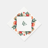 Serviette En Papier Fruits, fleurs et feuillage de vacances Dellarrobb (Coin)